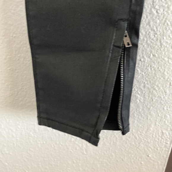 H&M Black Coated Moto Jeans 8 - Picture 6 of 10